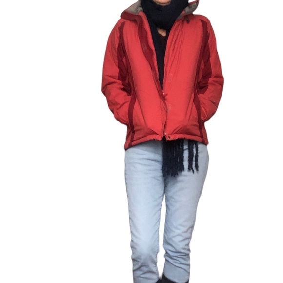 RED Women's Columbia Hooded Winter Ski Jacket  Size S/M Waterproof - Picture 2 of 14